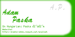 adam paska business card